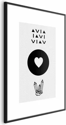 Produktbild von Posterpapier Poster - Heart and Crystals 40x60 cm Text n-C-0203-ao-a