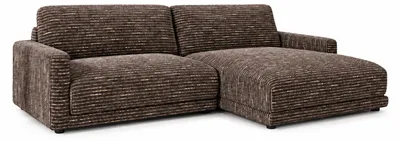 Produktbild von KAWOLA Sofa MARLIN Ecksofa Stoff braun Longchair rechts