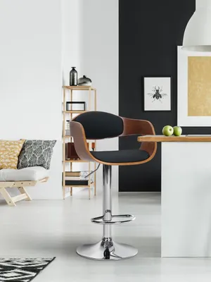 Produktbild von Barhocker Kingston C walnuss/schwarz
