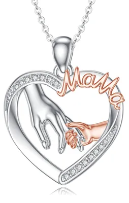 Produktbild von Mutter-Tochter-Herz-Kette aus 925er Sterlingsilber