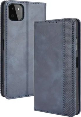 Produktbild von Samsung Galaxy A22 5G Hülle - Coverup Vintage Style Klapphülle - Blau