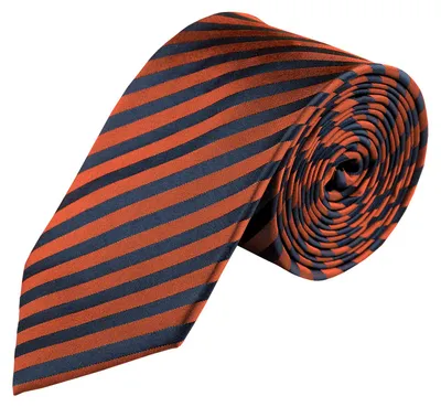 Produktbild von Venti Krawatte Überlänge terracotta-navy gestreift