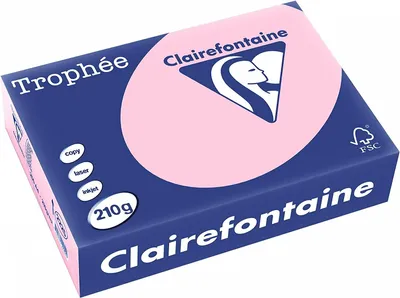 Produktbild von Clairefontaine Trophee Papier 2225C Rosa 210g/m² DIN-A4 - 250 Blatt