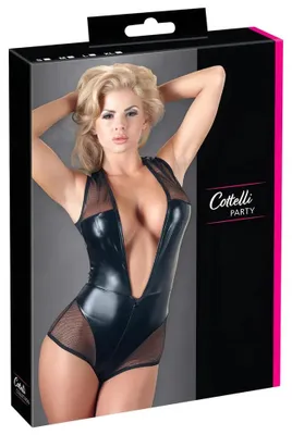 Obrázok produktu pre Cottelli - sieťované body - lesklé - čierne - M