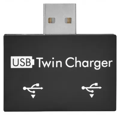 Produktbild von USB 2.0 Hub Verteiler Schwarz mit 2 Ports