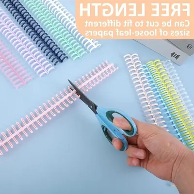 10 Stück Bindeklemmen 22 mm, 30 Löcher, Kunststoff-Bindespiralen für Notizbuch, Tagebuch und Scrapbook, geeignet für 180
