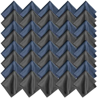 Obrázek produktu pro Mikrovláknové utěrky na čištění brýlí, 40 kusů, opakovaně použitelné, rozměry 20 cm x 20 cm