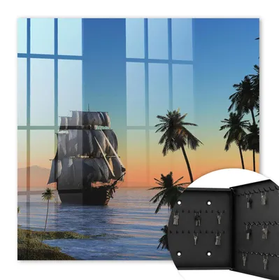 Produktbild von Metall Schlüsselkasten 30 x 30 cm - schwarzer Schlüsselschrank zur Wandmontage - wandhängende Schlüsselbox mit Tür - rechts öffnend - Schlüsselaufbewahrung für Flur - Büro - Arbeitszimmer - Werkstatt - Garage - Seesegelschiff