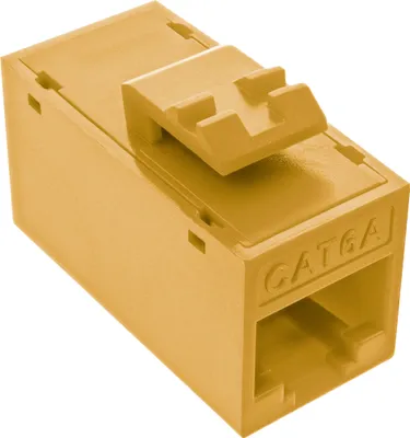 Produktbild von InLine Keystone RJ45 Buchse/Buchse, ungeschirmt, Cat.6A, 8er Pack, gelb, Gelb, U/UTP (UTP), 21 mm, 31 mm, 15 mm, 4 g