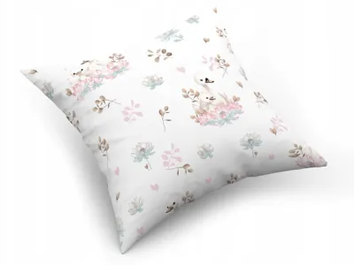Produktbild von Posciel-Hurt Kissenbezug 40x40 cm 100% Baumwolle Schwanenmotiv