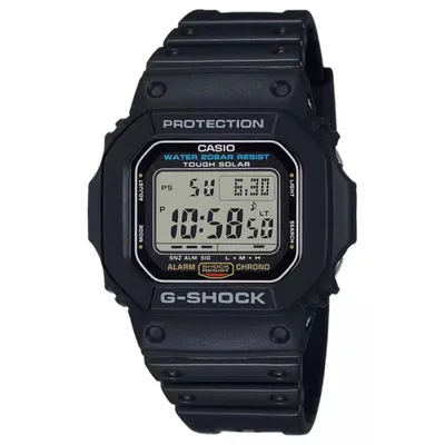 Productafbeelding van Casio G-Shock G-5600UE-1DR heren digitale horloge, met zonne-energie, schokbestendig, waterdicht tot 200 meter, zwart