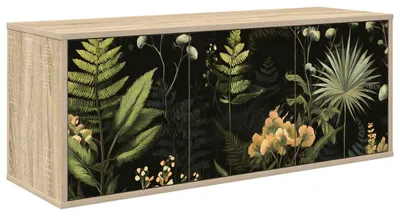 Image de vidaXL Meuble TV mural RHENEN, 102 x 33 x 40 cm, imitation chêne Sonoma