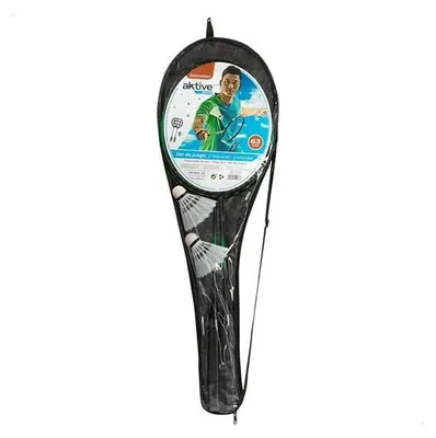 Zdjęcie produktu dla Zestaw do badmintona Colour Baby- Aktive Sports z 2 rakietami 63 cm i 2 lotkami, wielokolorowy, 66 cm (52466) BANDAI