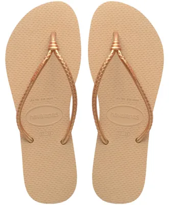 Productafbeelding van Havaianas Slim Tube dames slippers, gouden, maat 35 EU