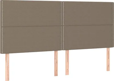 Produktbild von vidaXL Kopfteil Taupe 180x5x118/128 cm Stoff