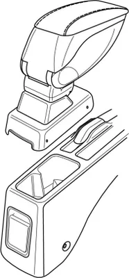 Image de Support d'accoudoir Lampa compatible avec Honda City (01/06>12/12)