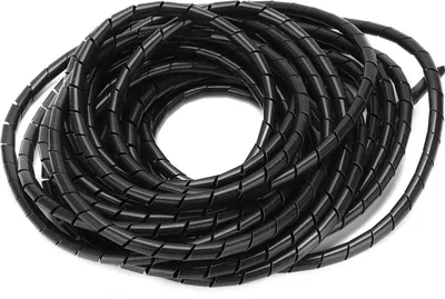 Productafbeelding van Spiraalkabel, flexibele kabelorganisator, zwart, Ø 8 mm, 10 meter, voor kabelbeheer