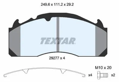 Immagine prodotto di TEXTAR Set di pastiglie freno per VOLVO 7300 2927705