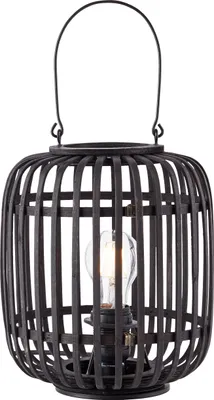 Produktbild von Brilliant Tischleuchte Woodrow Holz/Schwarz Bambus Ø21,5cm max. 60W E27 mit Schalter