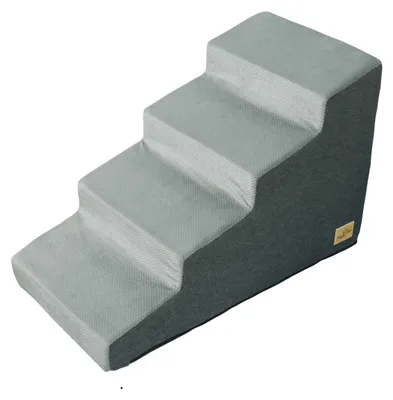 Imagen del producto de Escalera para perros, diseño antideslizante, funda lavable, 4 escalones