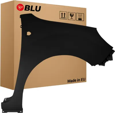 Image de BLU Aile Compatible avec Renault Kangoo 676 Droite Schwarz Noir Nacre | 2008-2015 | Avant | Peint| Prêt à Monter | pvc