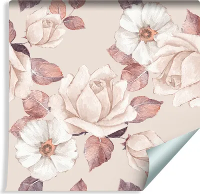 Produktbild von 10m VLIES TAPETE Rolle Natur Pastellfarben BLUMEN XXL