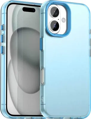 Produktbild von Handyhülle für iPhone 17 Schlank Durchscheinend Matt Stoßfest Schutzhülle Blau