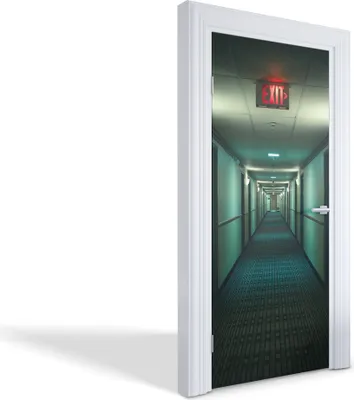 Produktbild von Wandtattoos Türen Selbstklebende Wandsticker Türtapeten - Hotelkorridor - 95 x 205 cm