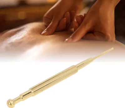 Produktbild von Gesichtsreflexzonen-Massagegerät, Kupferfederbelasteter Ohr- und Körperpunkt-Sondenstimulator für Männer und Frauen