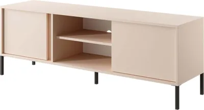 Productafbeelding van FURNLUX TV-meubel, beige en zwart, 203 cm / Hoofdkleur: beige / Afmetingen: 203 x 40 x 53 cm