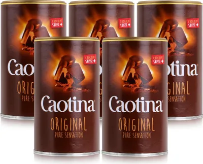 Produktbild von Caotina Original Trinkschokolade - Kakaopulver Schweizer Schokolade (5er Pack)