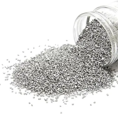 Productafbeelding van Metallic Zand - Decoratie Zand - Tafel Decoreren - Fijne Korrel - 400 Gram - Zilver Grijs
