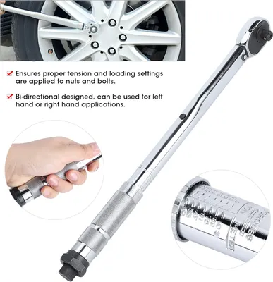 Obrázek produktu pro 3/8in 19-110NM momentový klíč Vysoce přesný rychloupínací klíč s přednastavenou ráčnou Nářadí pro opravy automobilů s příslušenstvím