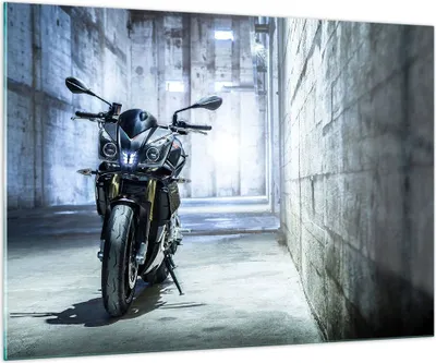 Produktbild von Bilder auf glas - Motorrad retro klassisch - 100x70cm - Glasbilder - Wandbilder - Kunstdruck - zum Aufhängen bereit - Wanddekoration aus Glas - Glas Bilder - Wandbild auf Glas - GAA100x70-2523
