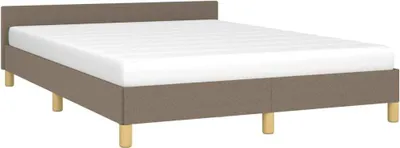 Produktbild von "2026 Aktion"Bettgestell - CLORIS - Doppelbett - Robust und langlebig - ohne Matratze Taupe 140x200 cm - Einfache Montage -  Stoff - DEMöbel8040871