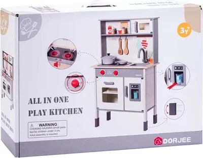 Produktbild von Holz Spielküche mit Zubehör - Kinderküche Spielzeug für Kinder