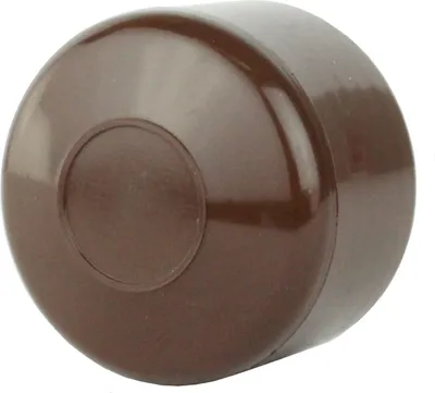 Produktbild von Zaunpfahlkappen Rohrkappen Rundstopfen Pfostenkappen Abdeckkappen Zaunkappen 42 mm braun (RAL 8028) 1 Stück
