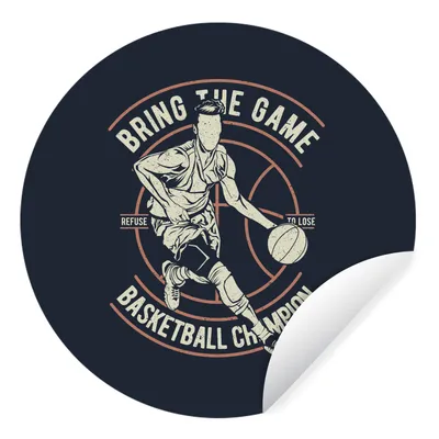 Produktbild von Fototapete - Rund - Basketbal - Sport - Vintage - Ø 100 cm - Selbstklebend