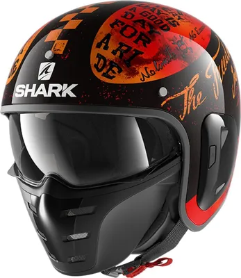 Produktbild von Shark S-Drak 2 Tripp In Jethelm, schwarz/rot, XS (53/54)