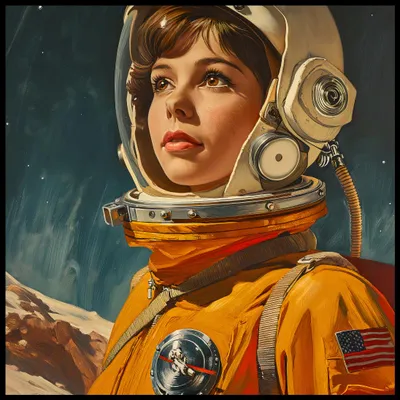 Produktbild von Plakat 70x70cm Pionierin des Kosmos