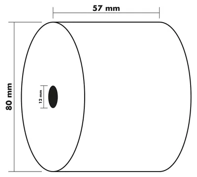 Produktbild von Exacompta Rolle 1lg therm 55g 57x80mmm oBPA per10