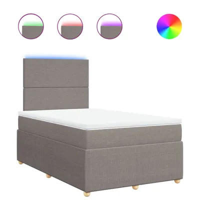 Produktbild von Boxspringbett mit Matratze Taupe 120x200 cm Stoff