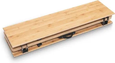 Produktbild von Famanu Campingtisch Klappbar - Bambootisch mit höhenverstellbaren Beinen