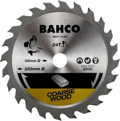 Image de Lame de scie circulaire Ø216 mm 24 dents pour le bois - BAHCO 8501-16SW