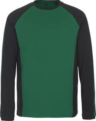 Produktbild von MASCOT 50568-959-0309-XS, T-Shirt, Uni, Schwarz, Grün, XS, 88 cm, Baumwolle, Polyester