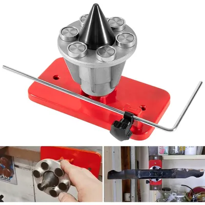 Produktbild von Klingenausgleicher für Rasenmäher, rot, präzises Auswuchten, wandmontierbar, mit 6 Magneten, stabil,für 339075B/42-047