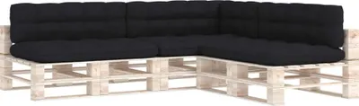 Produktbild von vidaXL Palettensofa-Auflagen 7 Stk. Schwarz