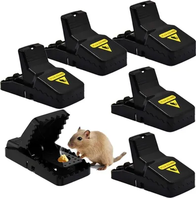 Produktbild von 6er Set Profi Mäusefalle Schlagfalle Rattenfalle, Wiederverwendbar Mouse Trap Profi in Haus und Garten