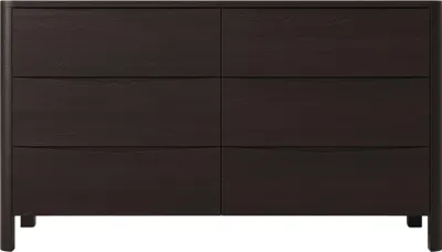 Produktbild von Visby Modena Moderne Kommode mit 6 Schubladen / Minimalistische Kommode aus Holz / Palisanderfarbe / 150,5x91,5 CM
