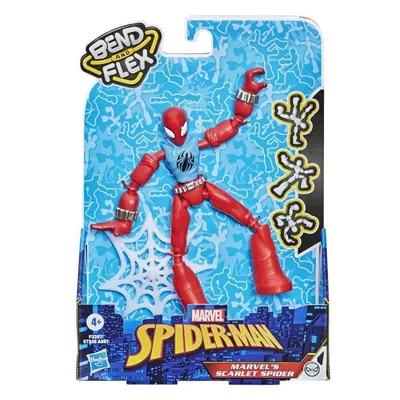 A toy action figure of Marvel's Scarlet Spider in its retail packaging.
